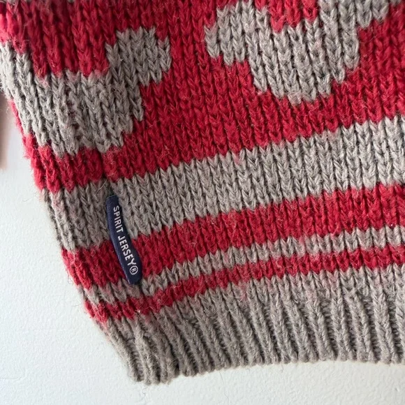 Disneyland Spirit Jersey Gray and Red Knit Zip-Up Sweater